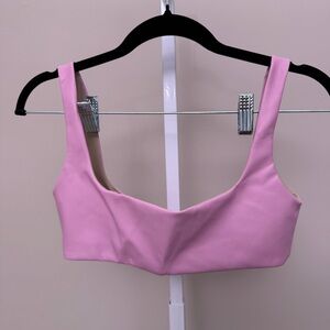 LAPOINTE Stretch Faux Leather Bra Top SIZE 2